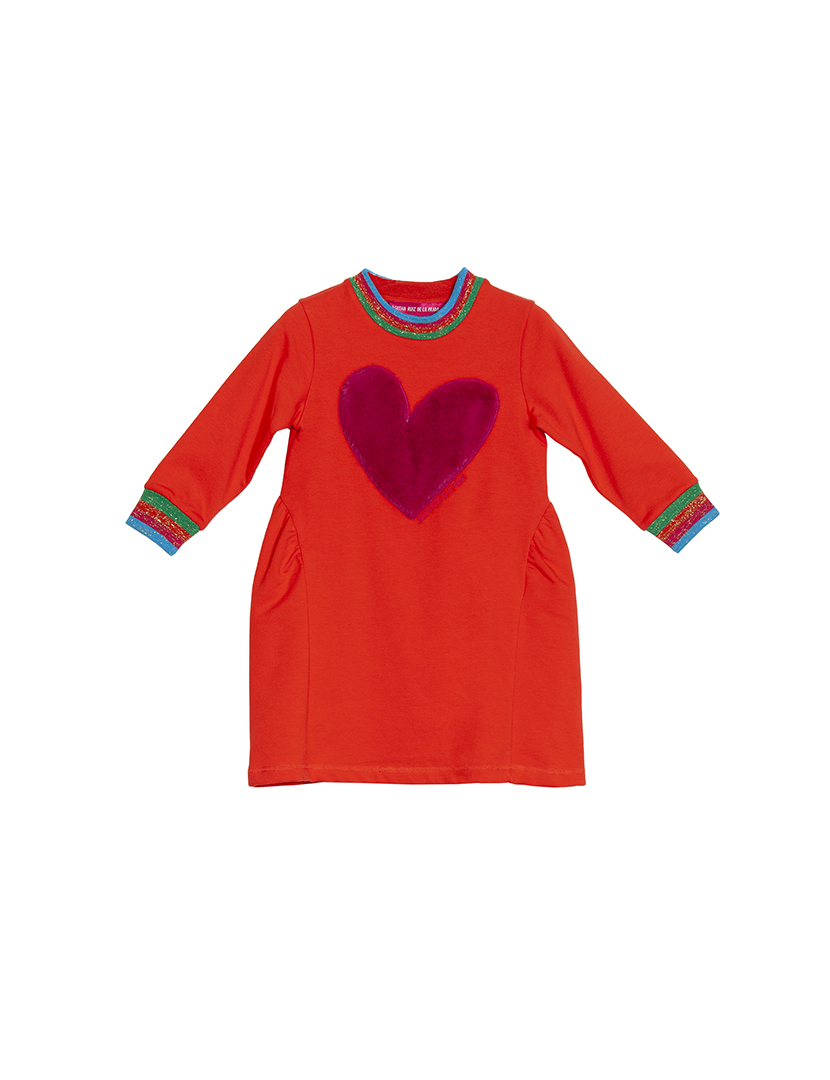 Vestido Fluffy Menina Laranja