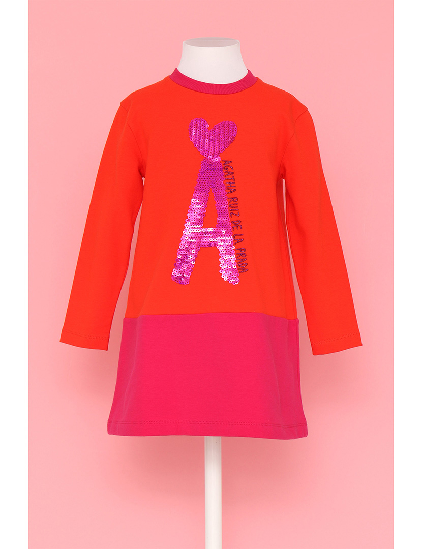 Vestido Super Agatha Menina Laranja