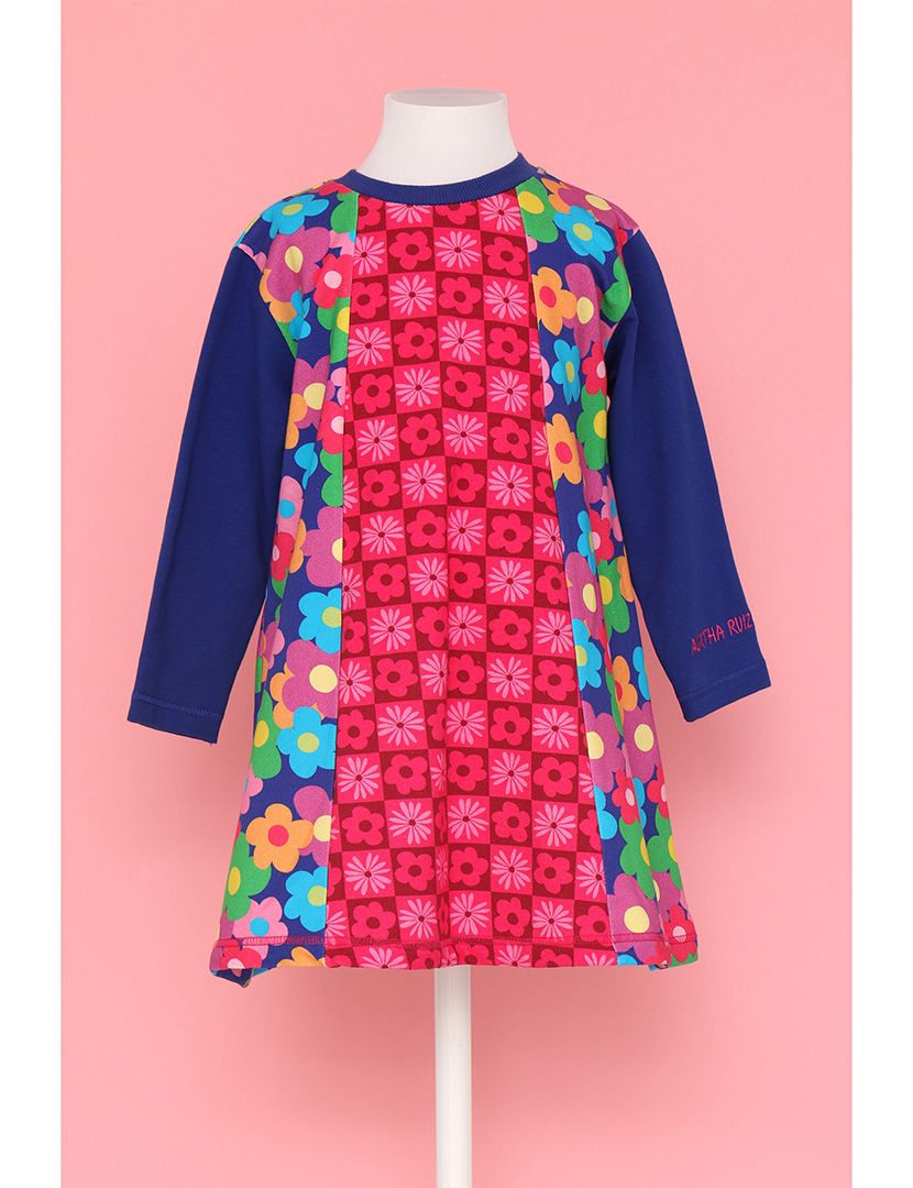 Vestido Flower Power Menina Multicolorido