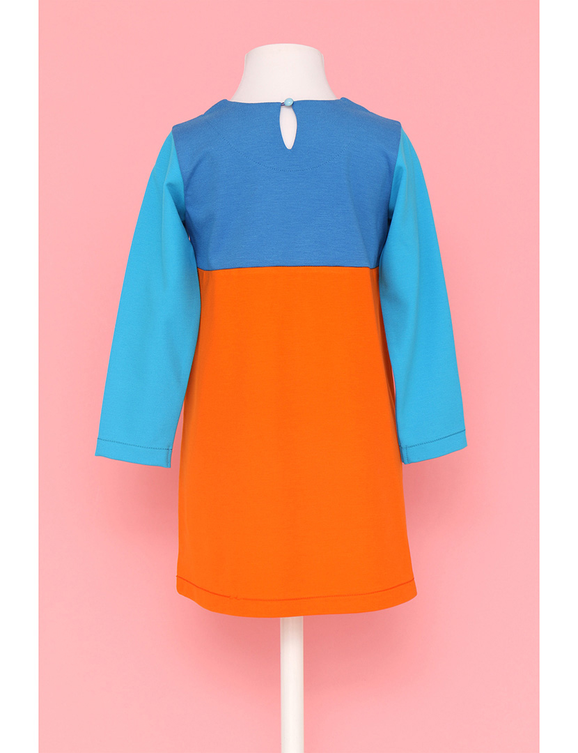 Vestido Color Block Menina Multicolorido