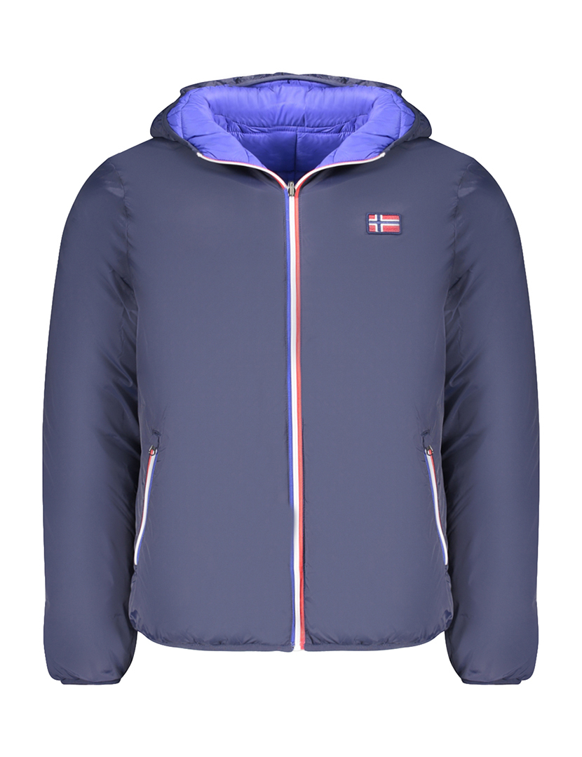 Casaco com Capuz Homem Reversível Azul