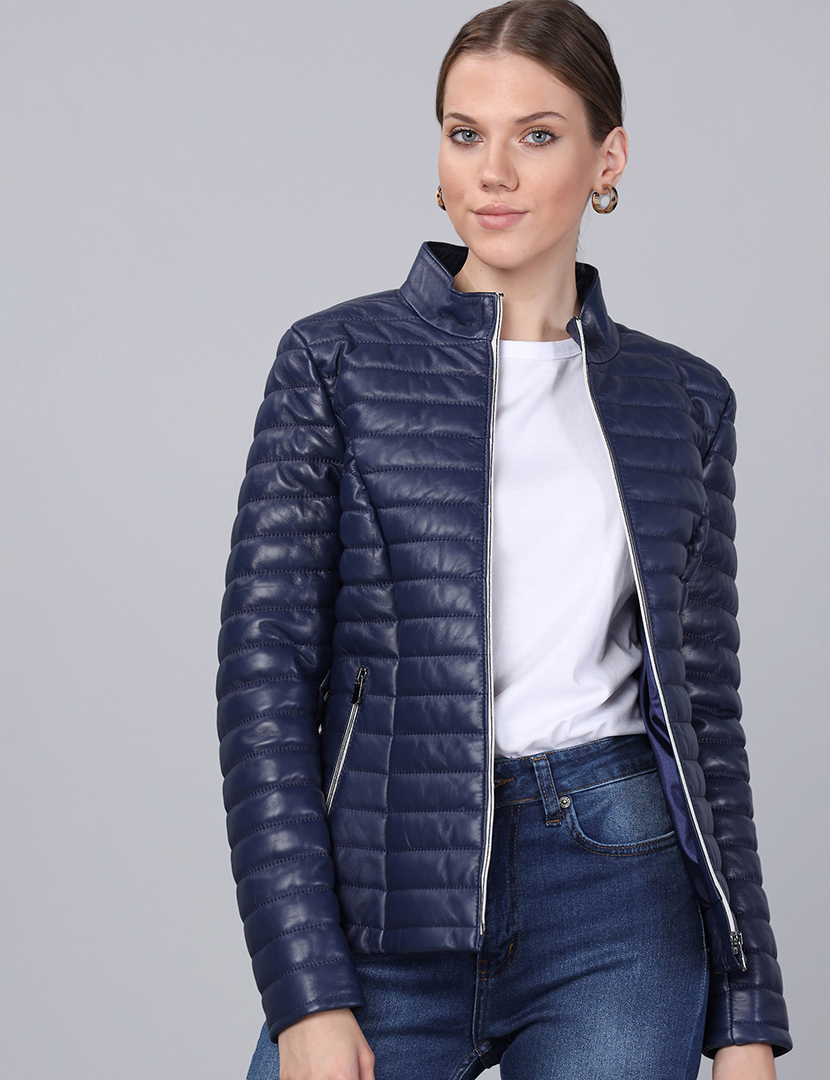 Blusão Pele Senhora Azul