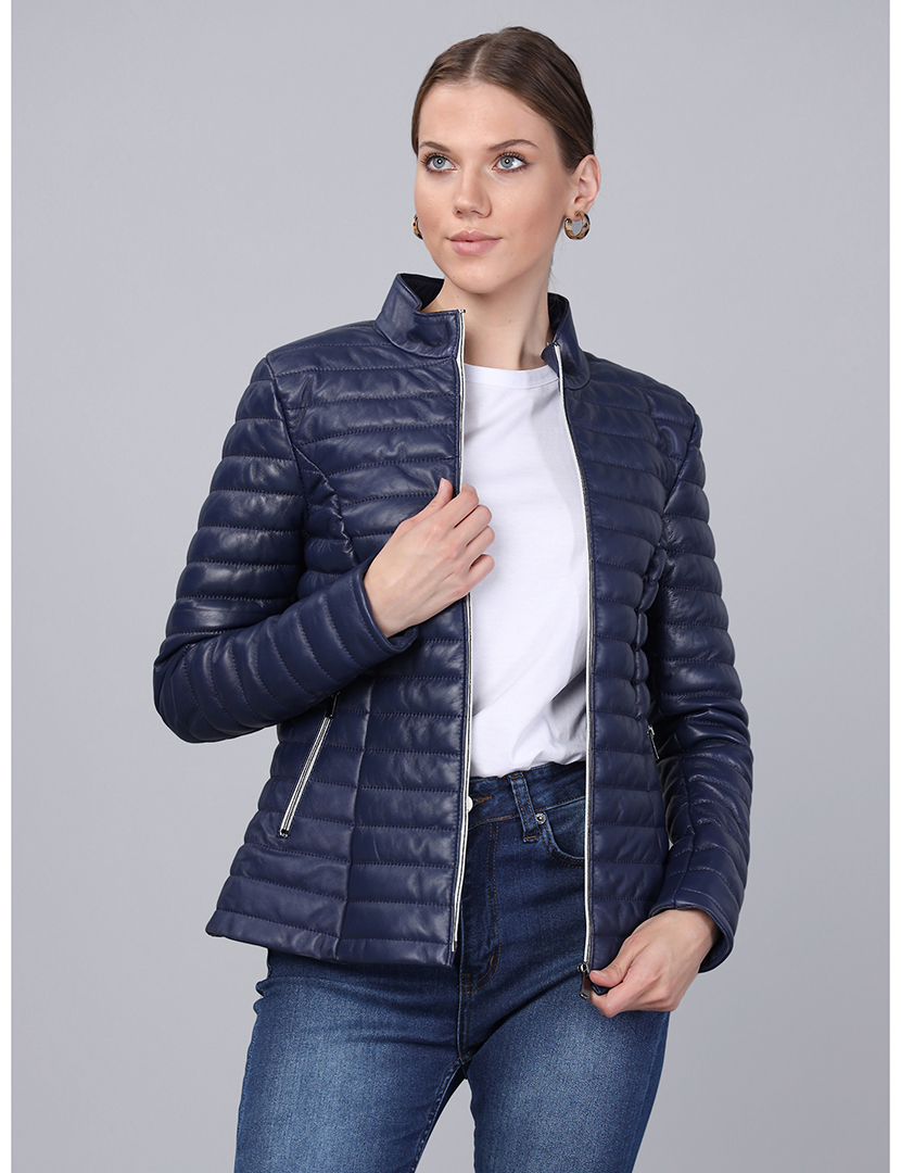 Blusão Pele Senhora Azul