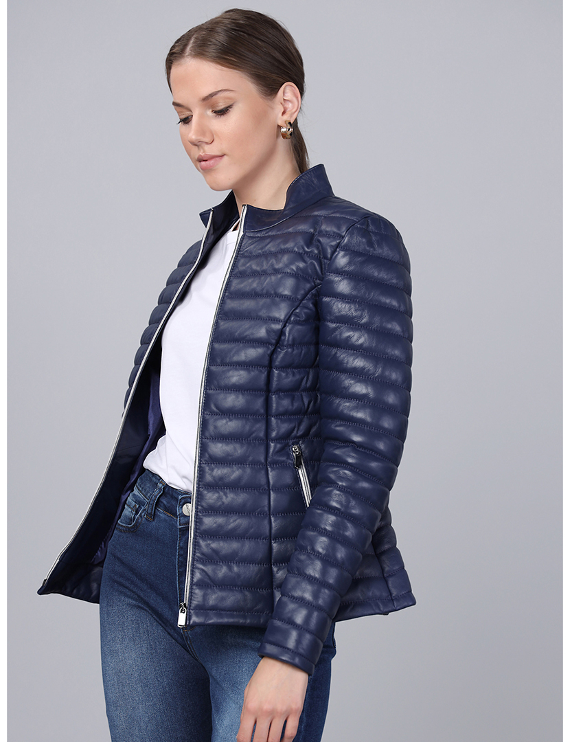 Blusão Pele Senhora Azul