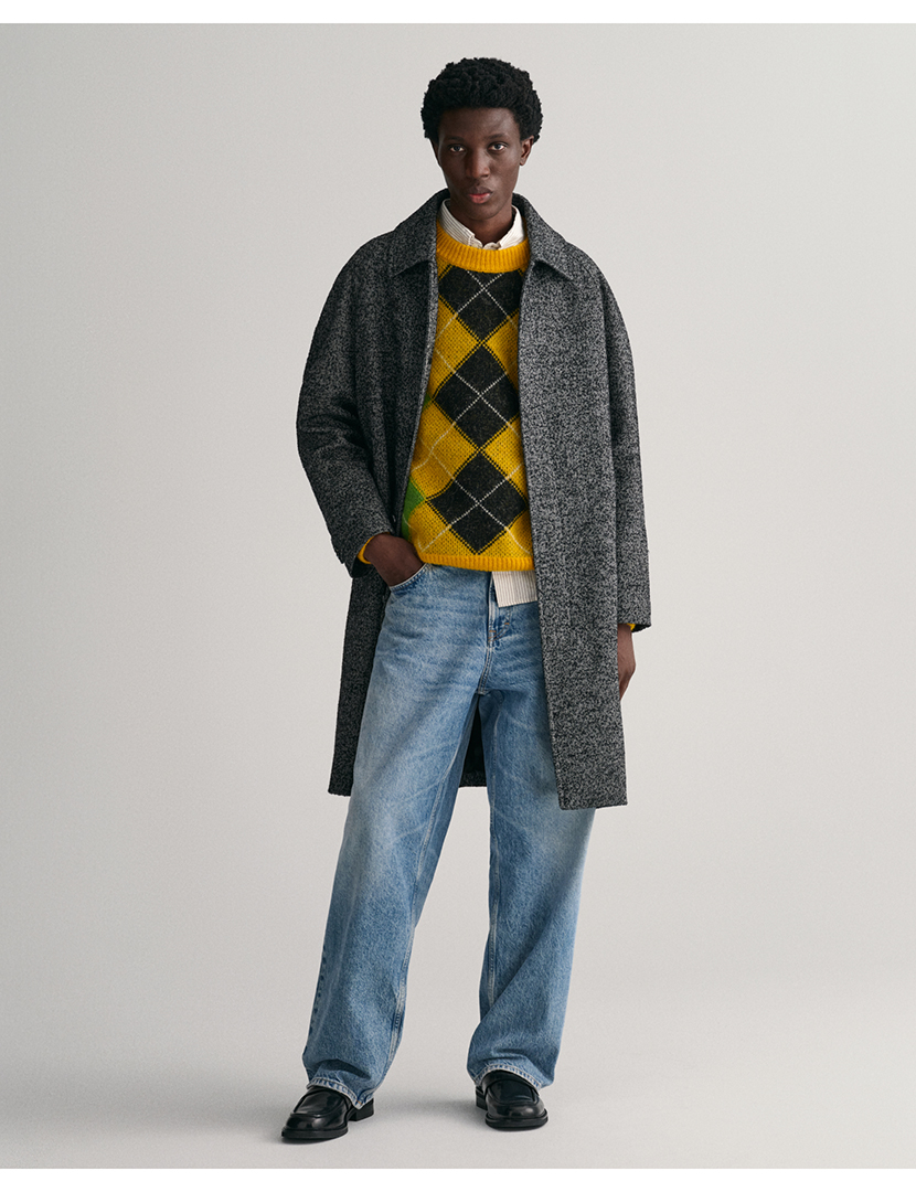 Casaco Homem Relaxed Cinzento