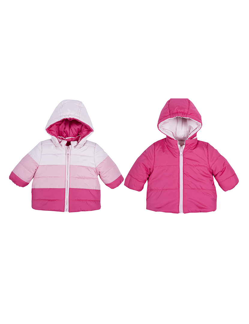 Casaco Reversível com Capuz Removível Menina Rosa