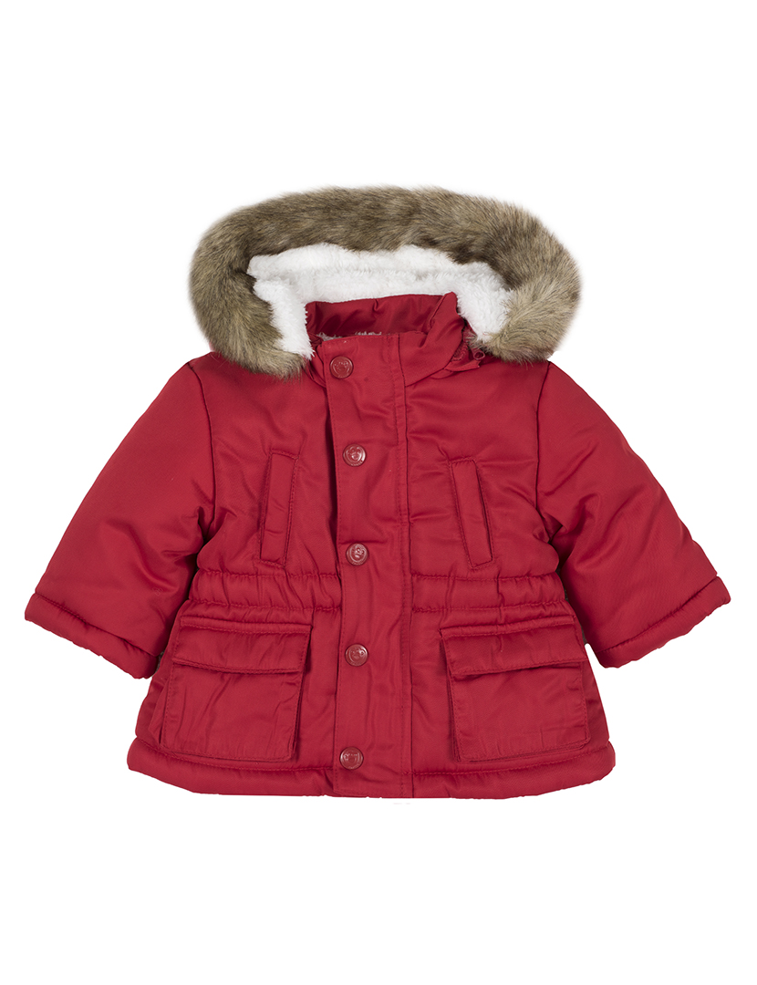 Casaco com Capuz Removível Menino Vermelho