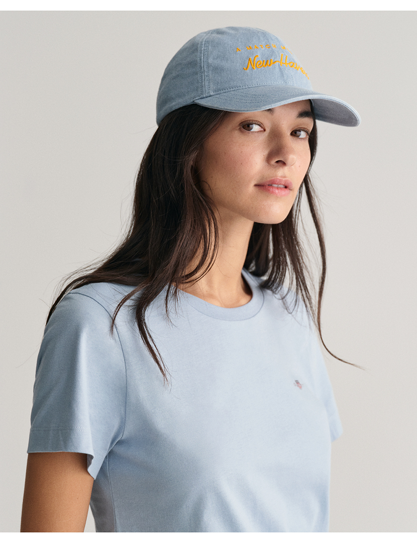 T-Shirt Senhora Regular Shield Logo Short Sleeve Azul