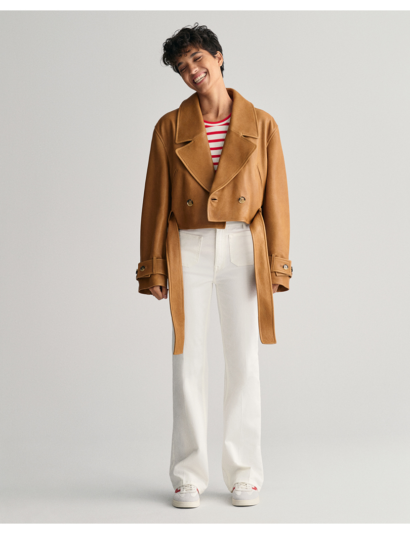 T-Shirt Senhora Riscas Vermelho e Branco