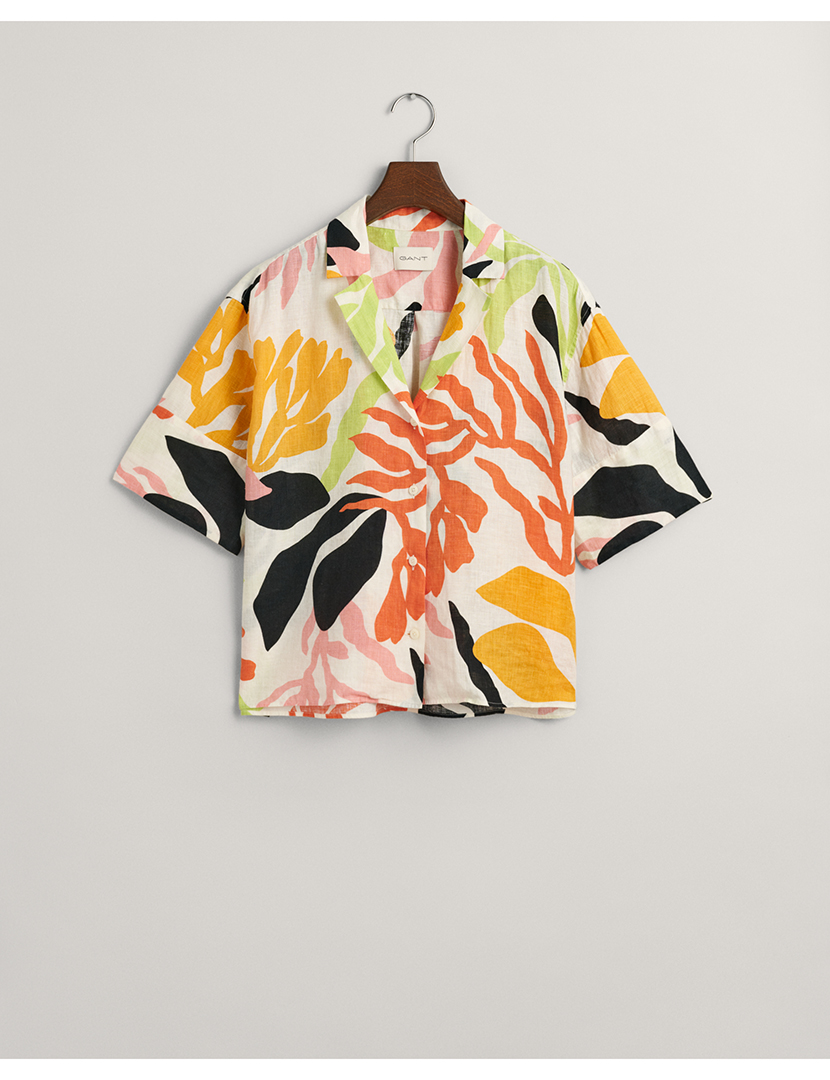 Camisa Manga Curta Senhora Multicor