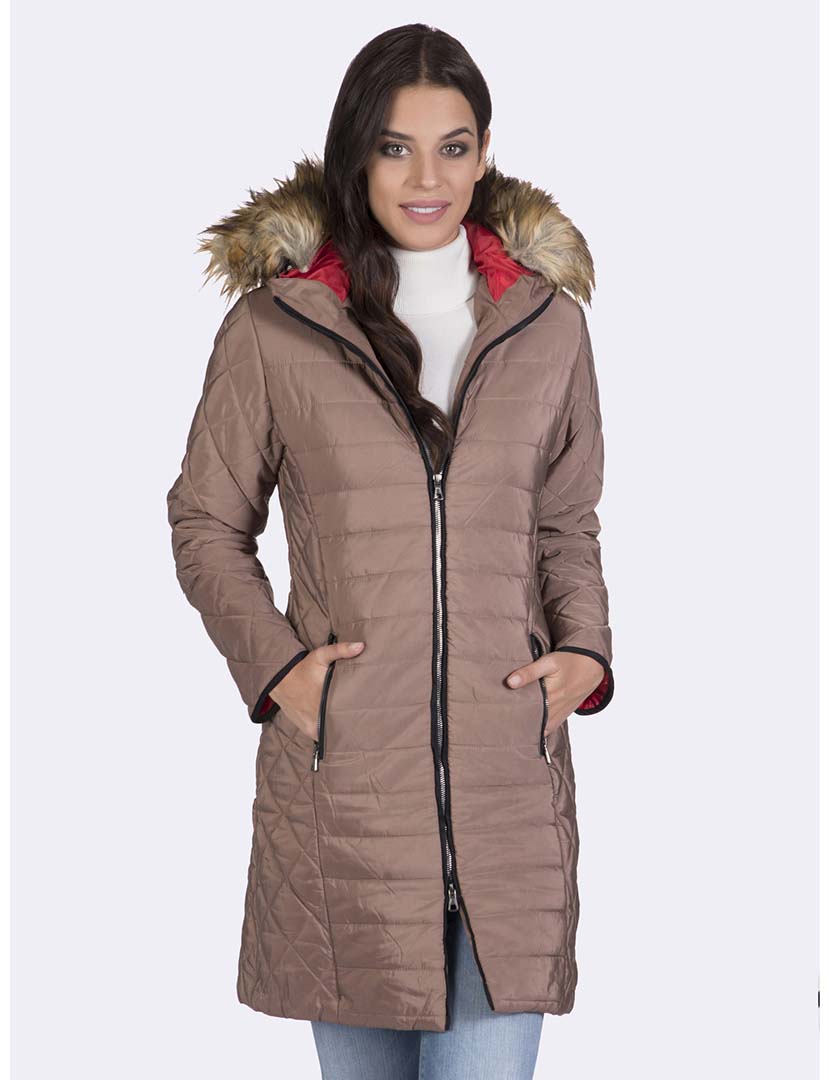 Casaco Inverno Senhora Castanho