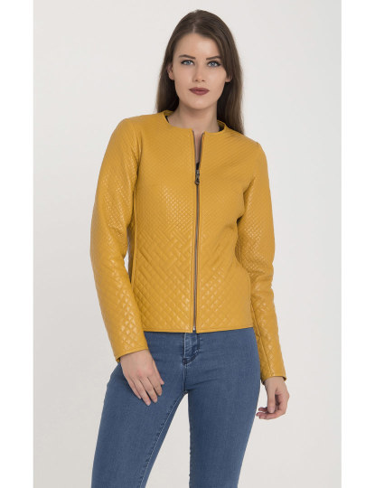 Casaco de Pele Senhora Amarelo