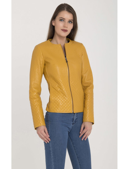 Casaco de Pele Senhora Amarelo