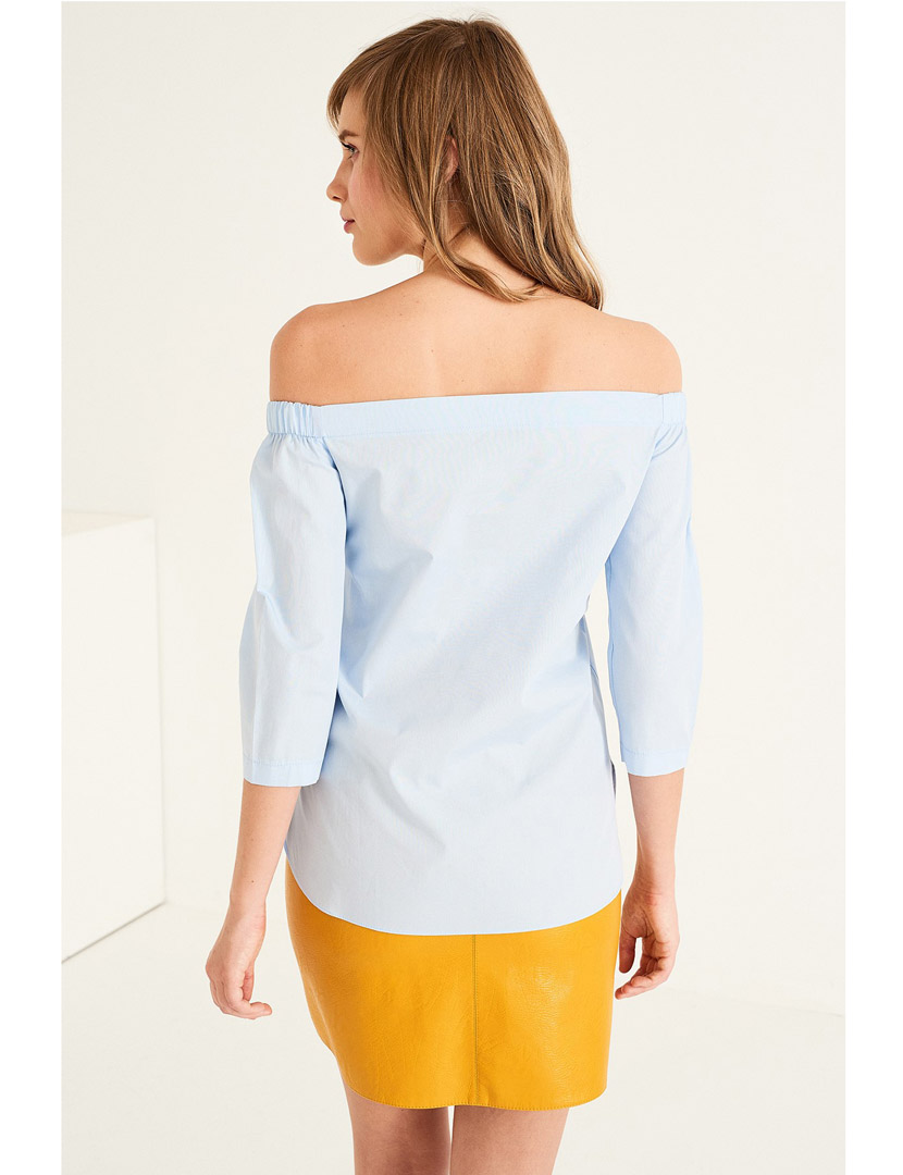 Blusa Senhora Bordada Azul