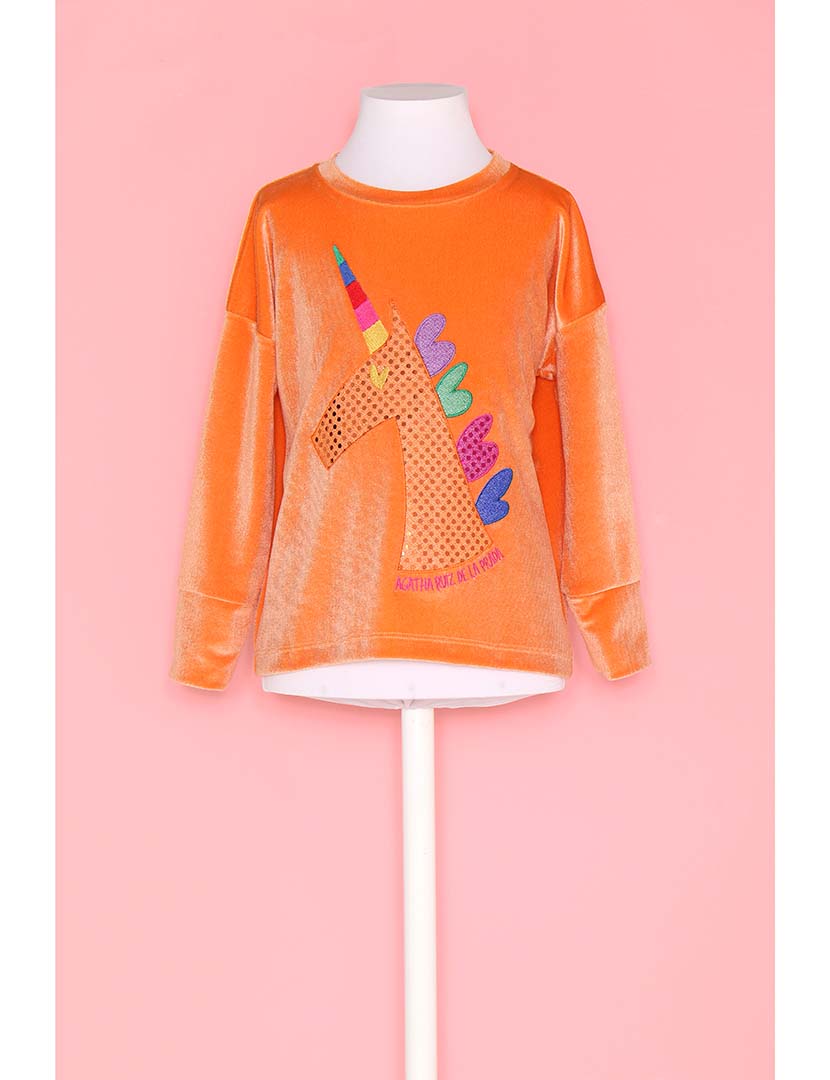 Sweatshirt Menina Laranja