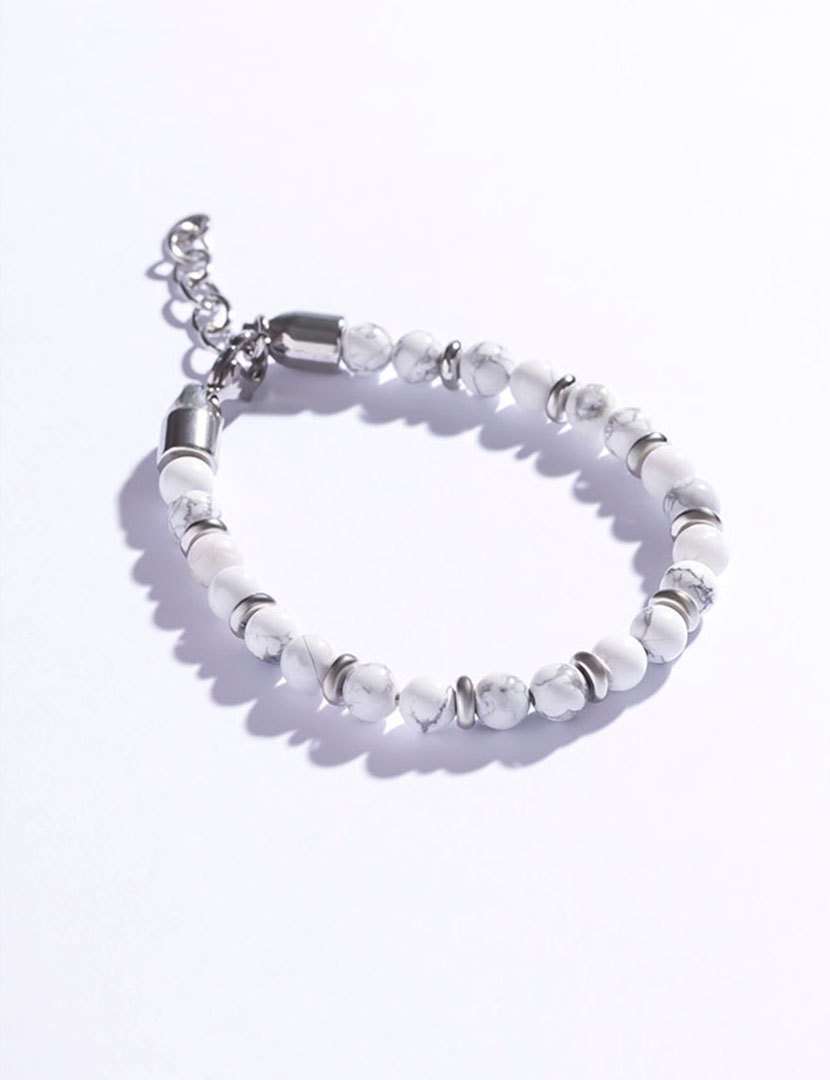 Pulseira Homem Branco e Prateado