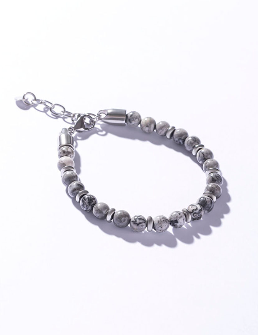 Pulseira Homem Cinzento e Prateado