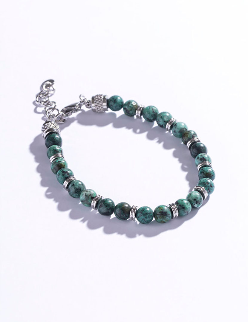 Pulseira Homem Verde e Prateado