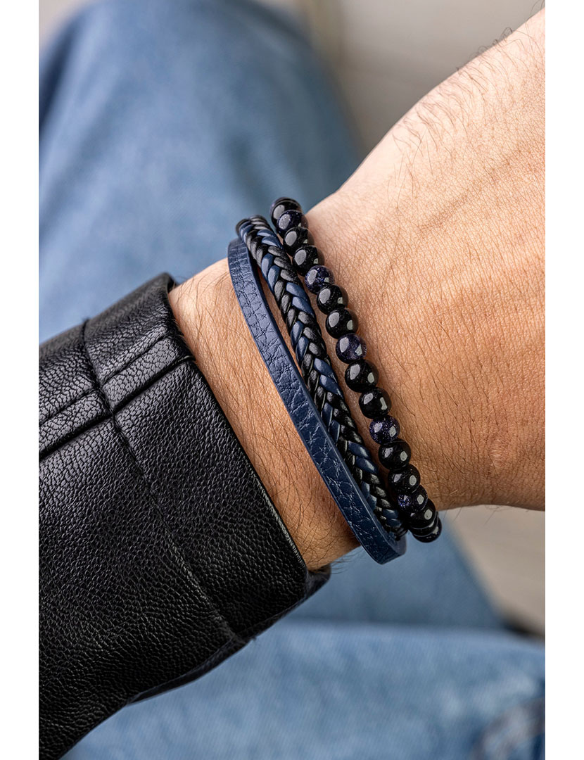 Pulseira Homem Azul e Preto