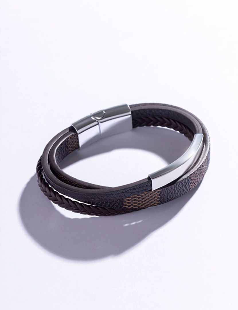 Pulseira Homem Preto e Castanho