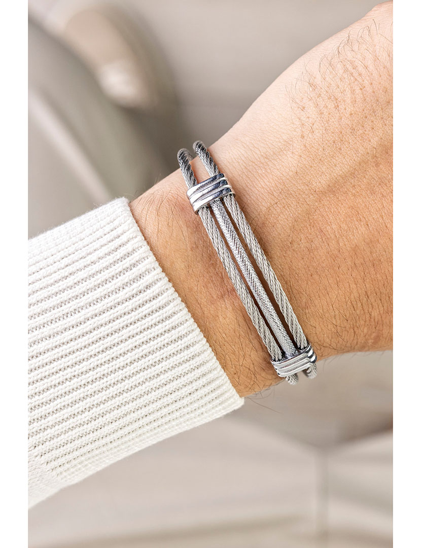 Pulseira Homem Prateado