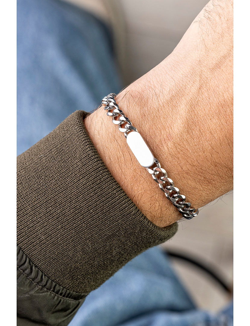 Pulseira Homem Prateado