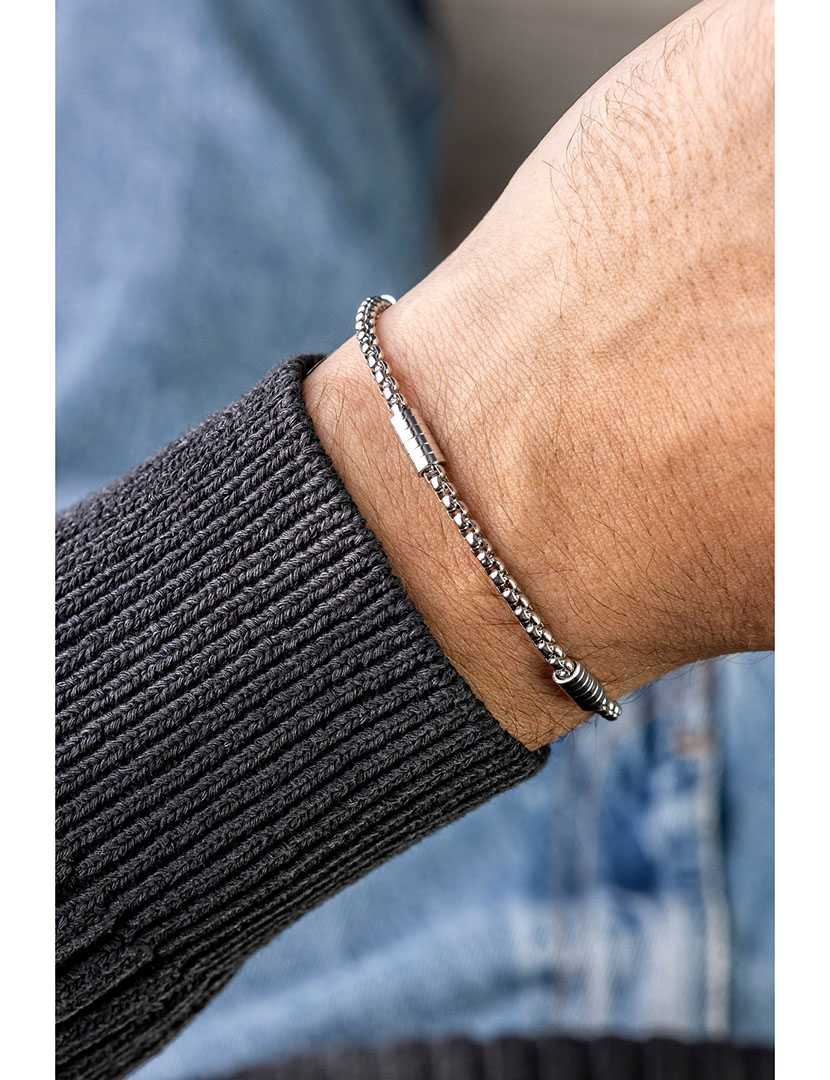 Pulseira Homem Prateado