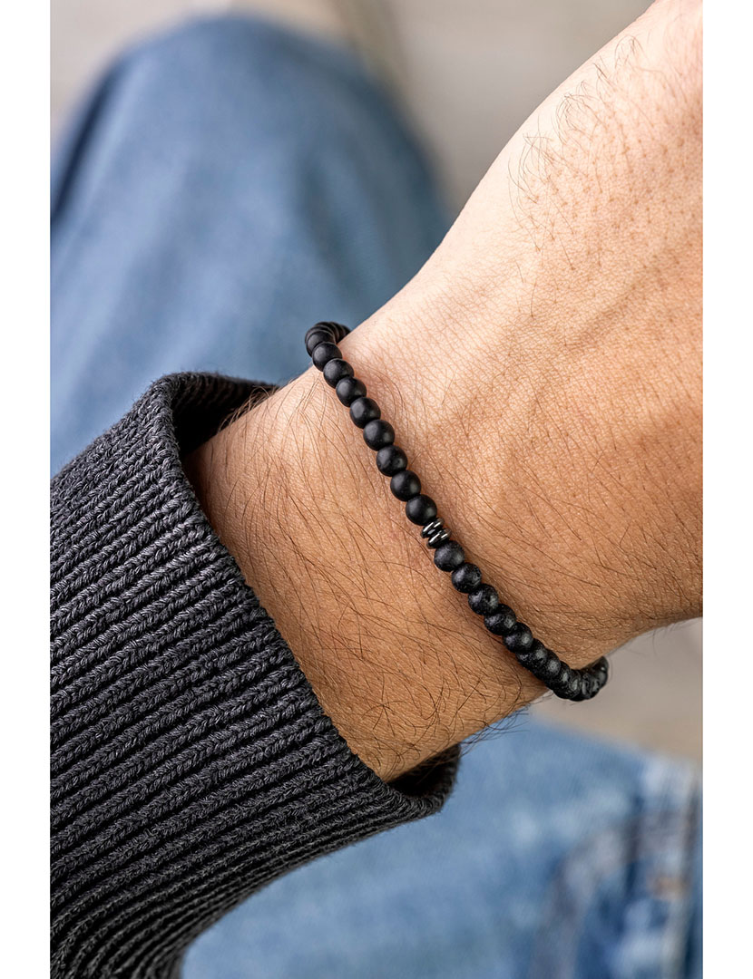 Pulseira Homem Preto e Cinzento