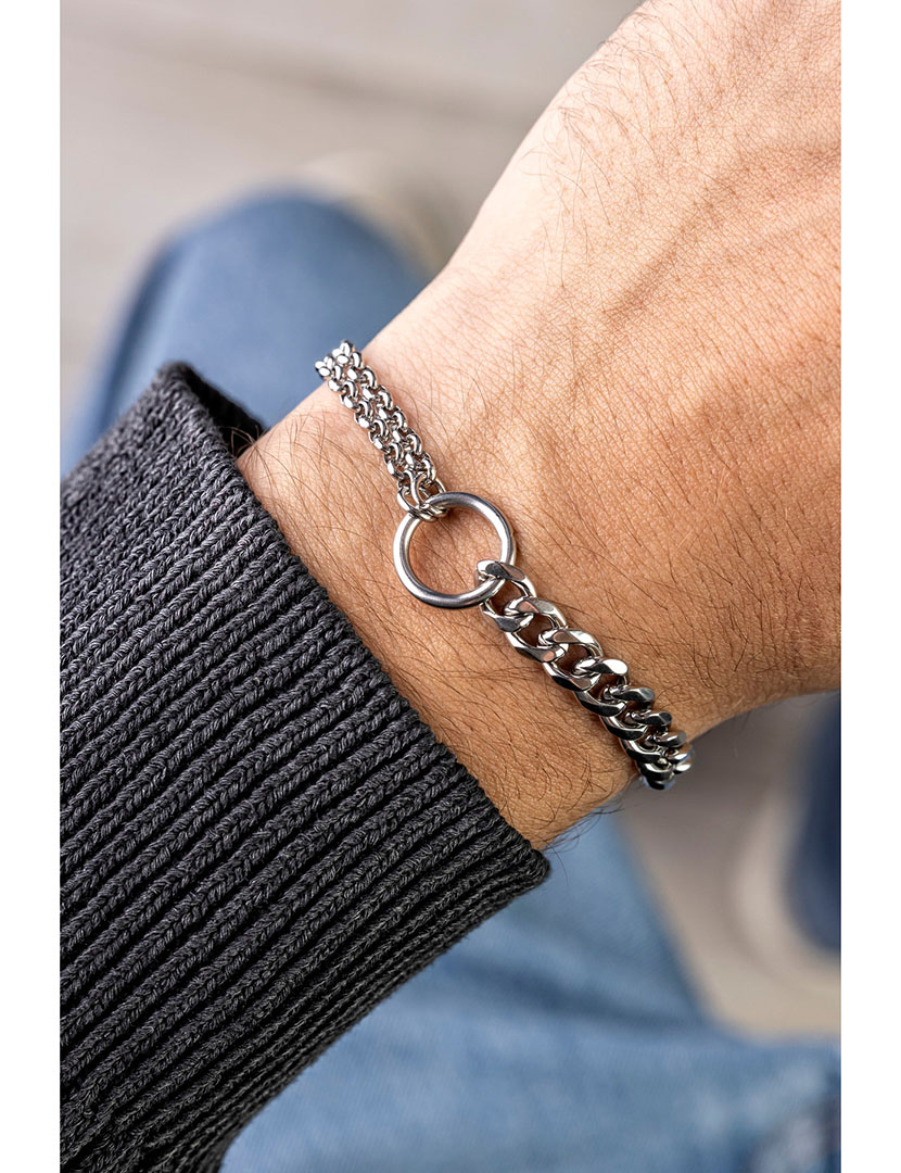 Pulseira Homem Prateado