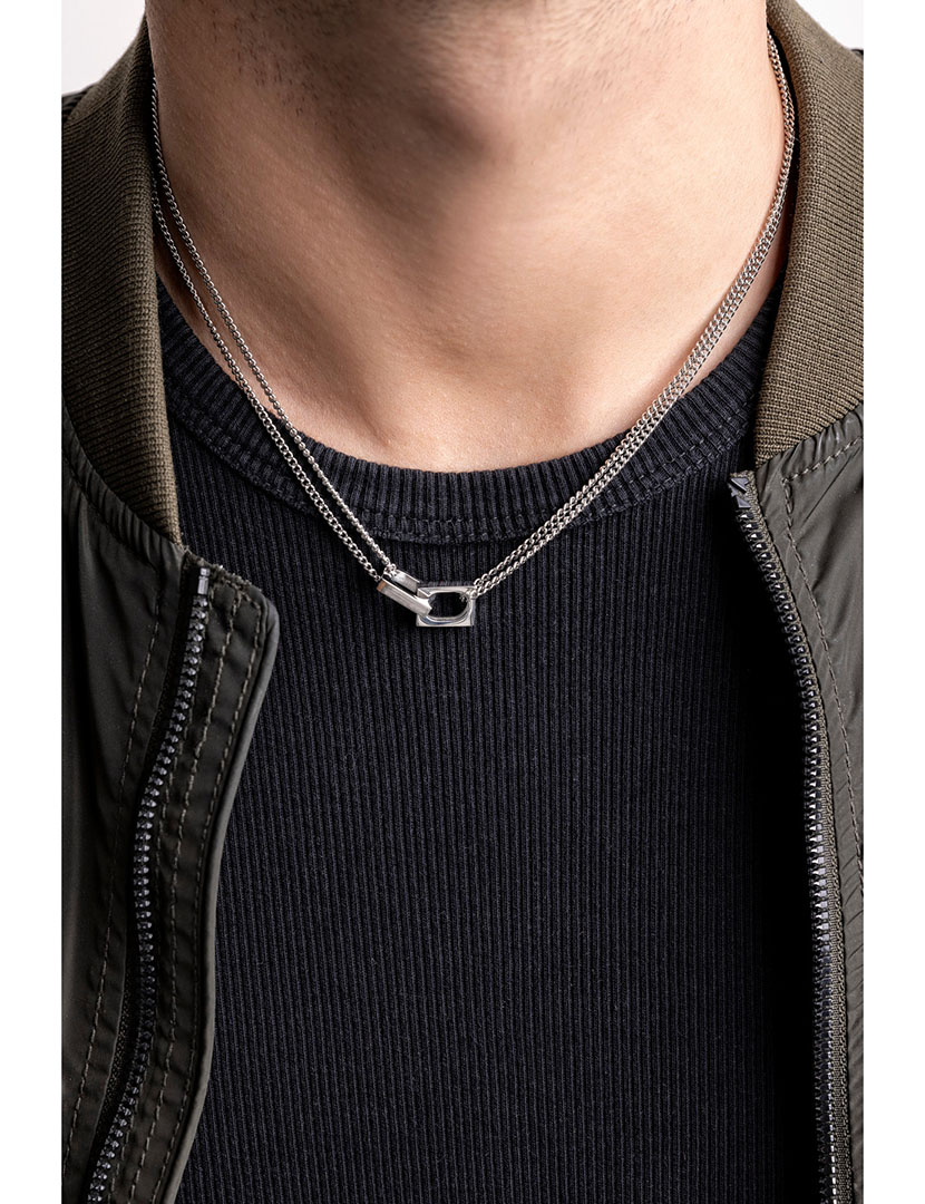 Colar Homem Prateado