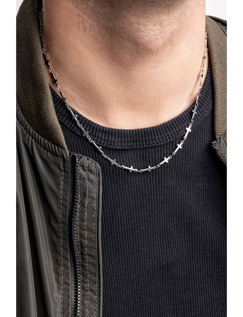 Colar Homem Prateado