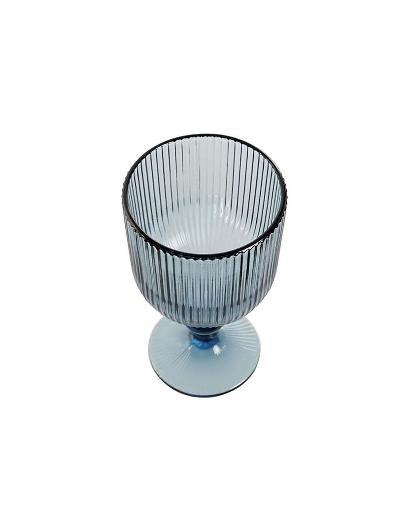 Set 6 Copos Cristal 9x9x17 325ml Azul