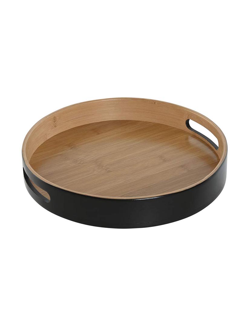 Bandeja Bambu 30X30X5 Preto