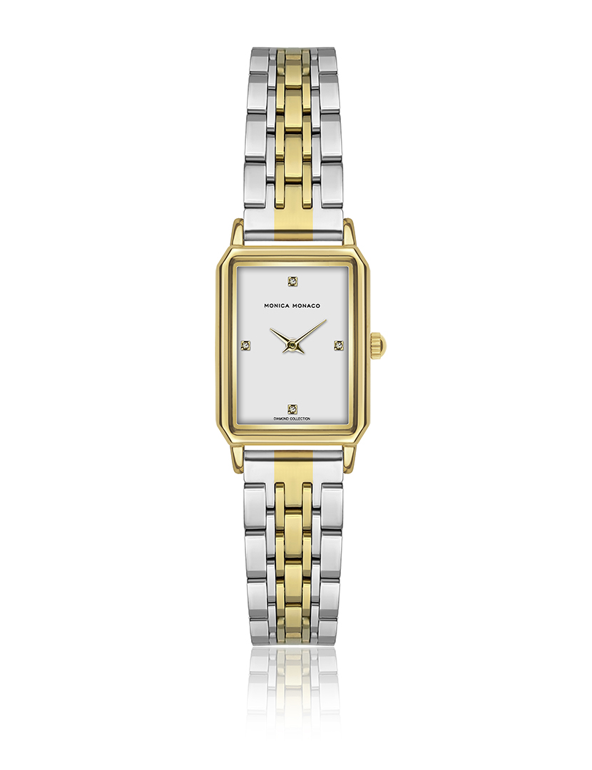 Relógio Feminino Prateado-Dourado