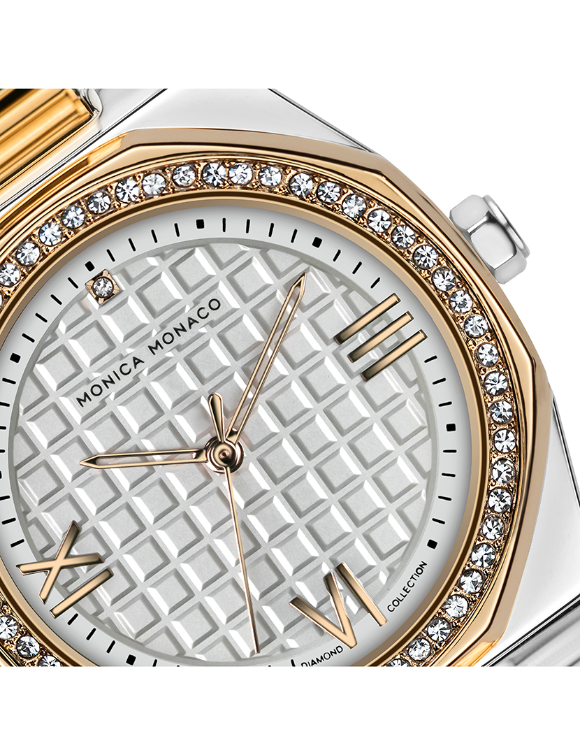 Relógio Feminino Prateado-Rose Gold