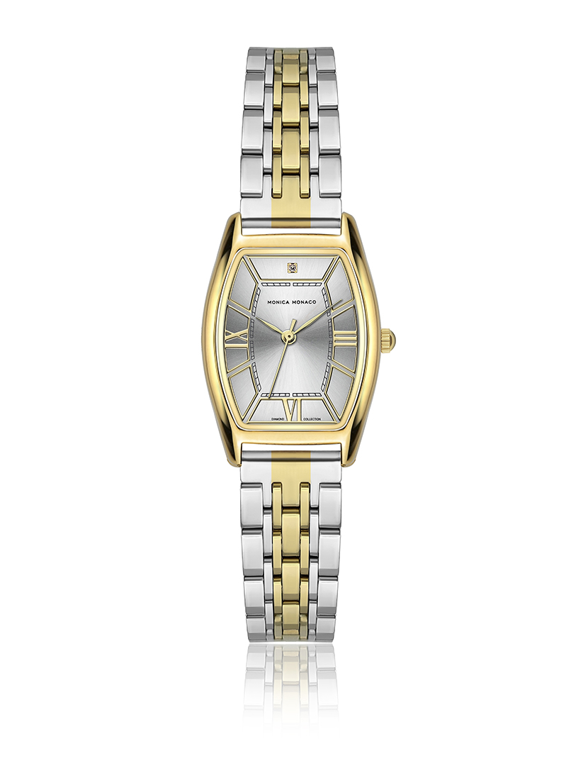 Relógio Feminino Prateado-Dourado