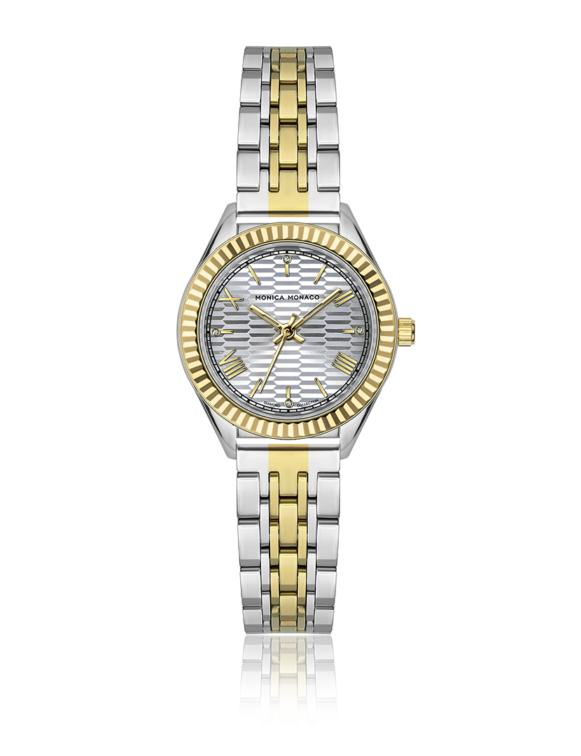 Relógio Feminino Prateado-Dourado