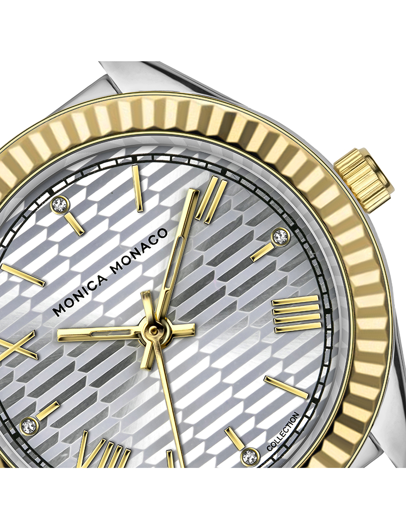 Relógio Feminino Prateado-Dourado