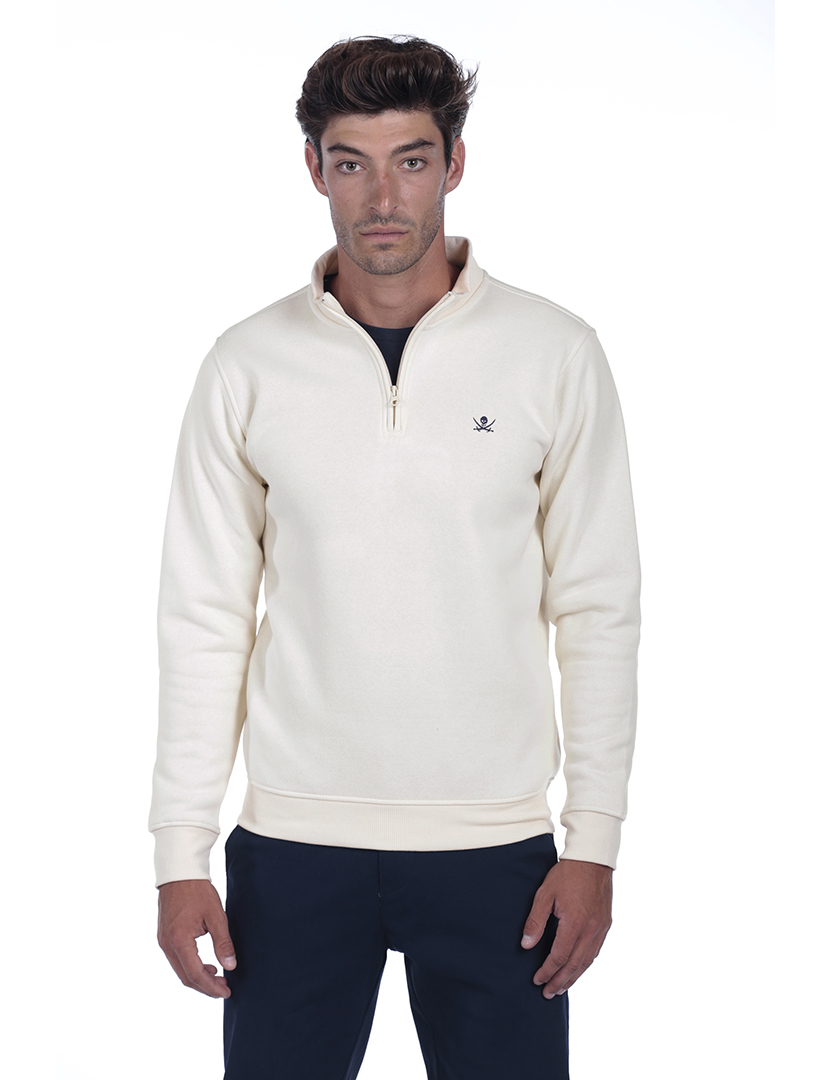 Camisola com Fecho Homem Bege