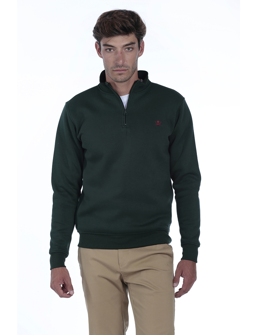 Camisola com Fecho Homem Verde