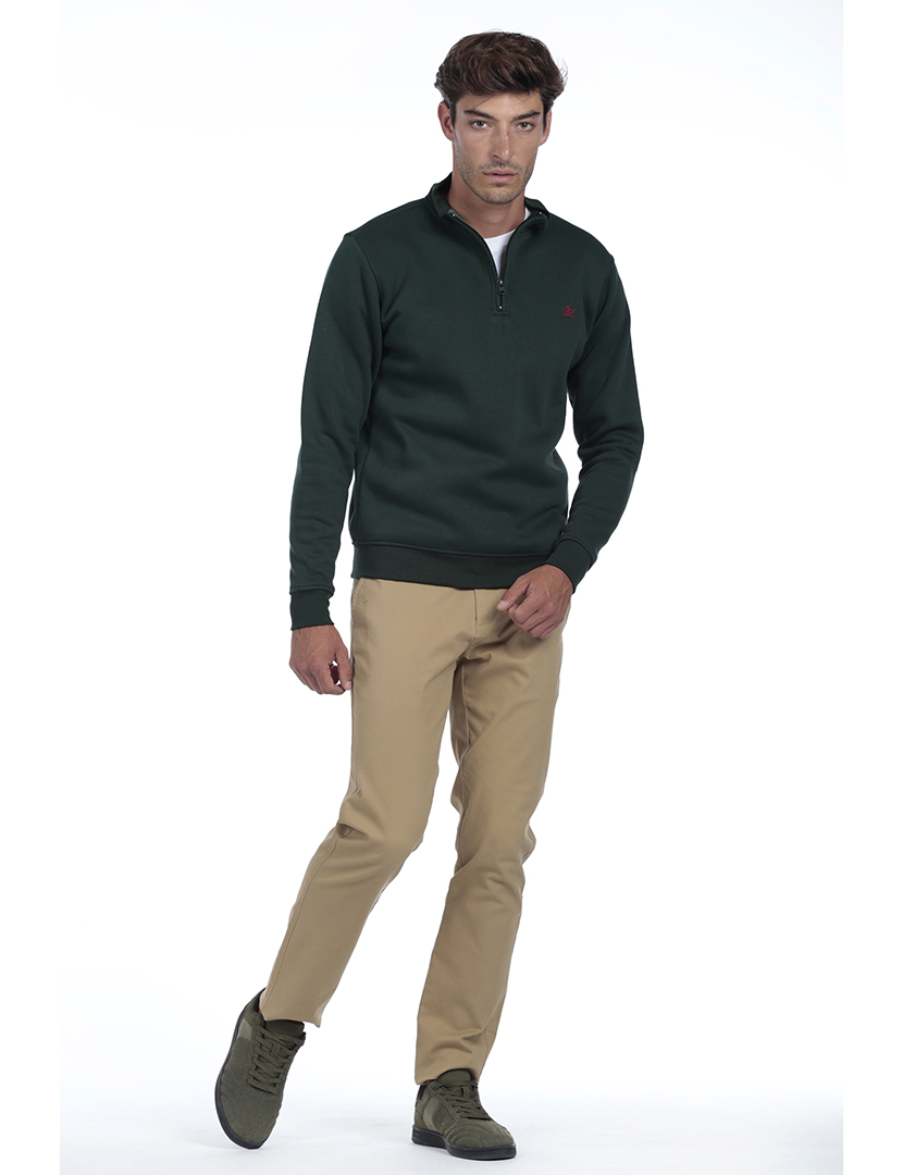 Camisola com Fecho Homem Verde