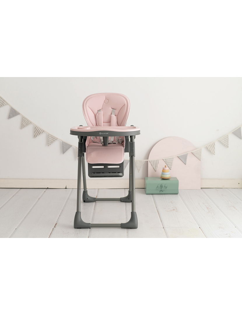 Cadeira Alta com Posições Rosa