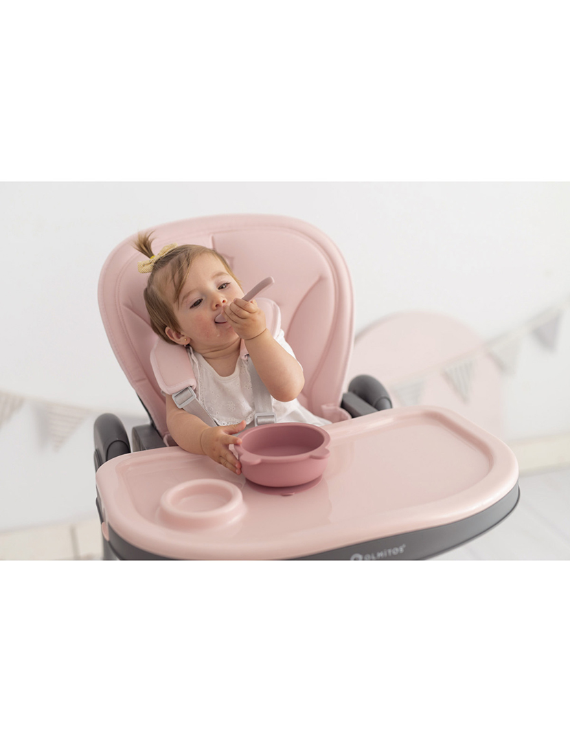 Cadeira Alta com Posições Rosa