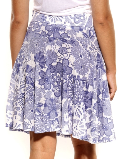 Saia Senhora Concier Roxo e Branco