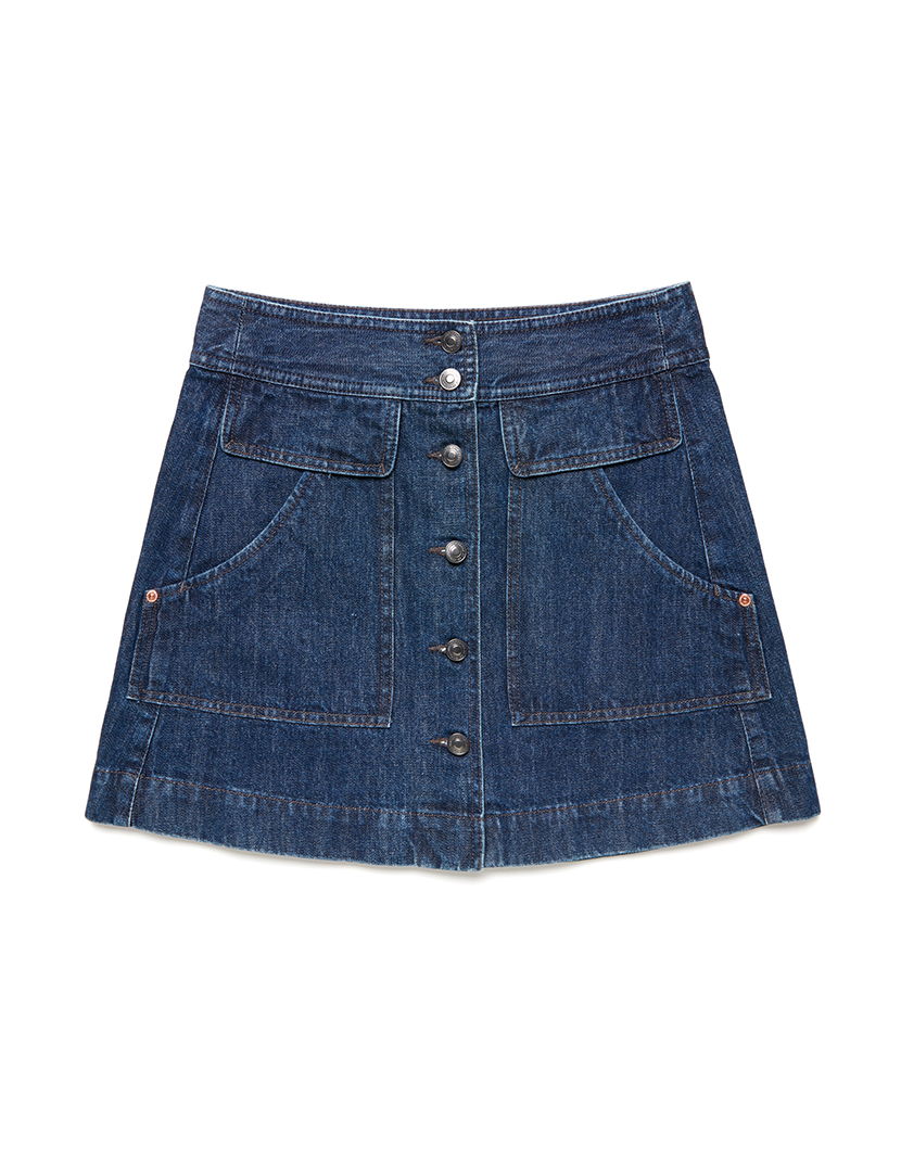 Saia Curta Senhora Ganga Azul