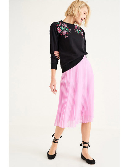 Saia Senhora Shot Plissada Rosa