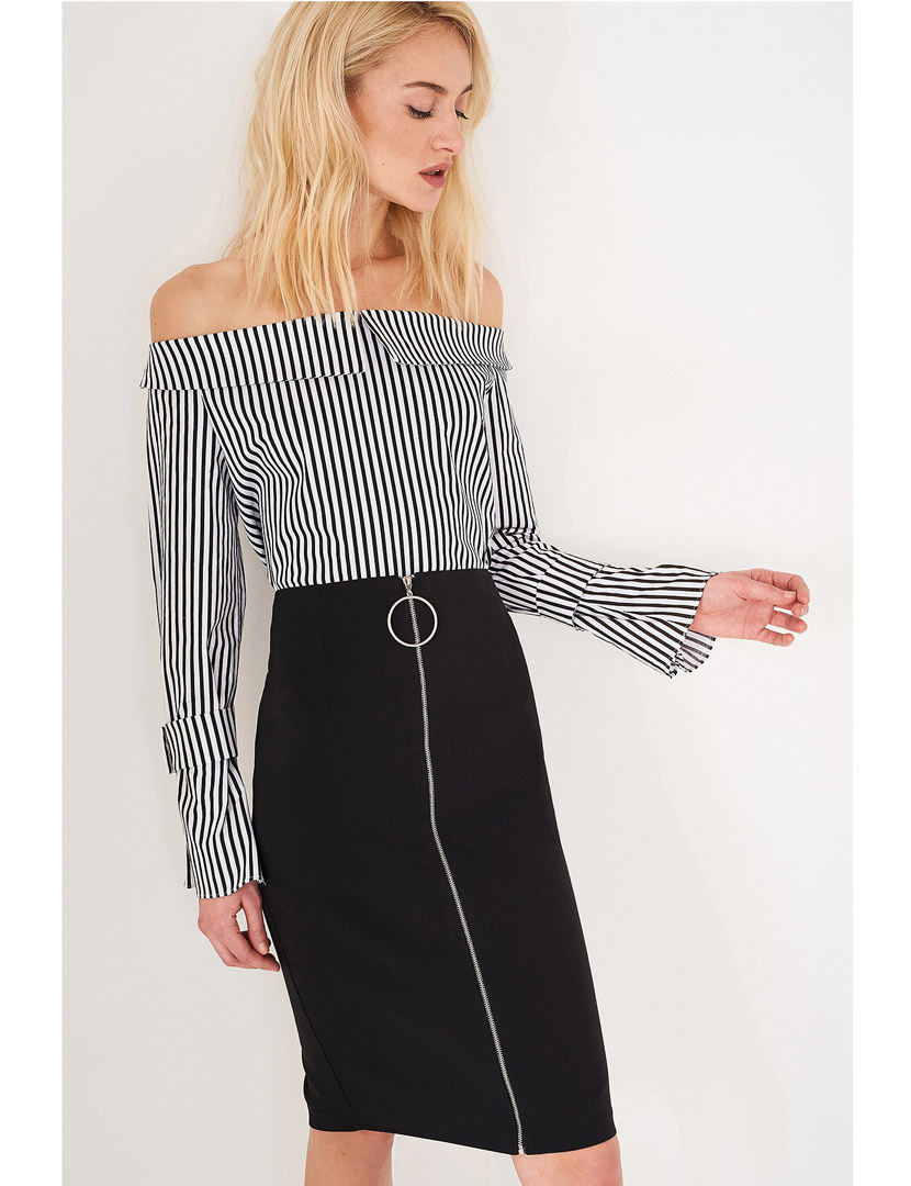 Saia Tubo Senhora Preto