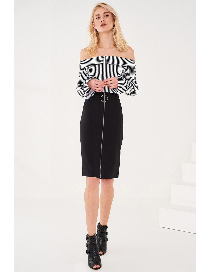 Saia Tubo Senhora Preto