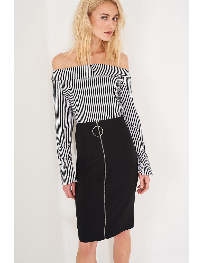 Saia Tubo Senhora Preto