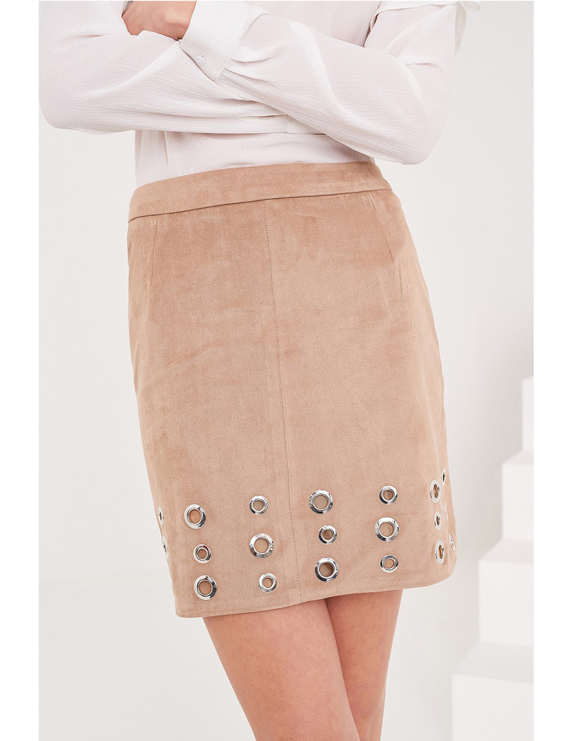 Saia Curta Senhora Bege